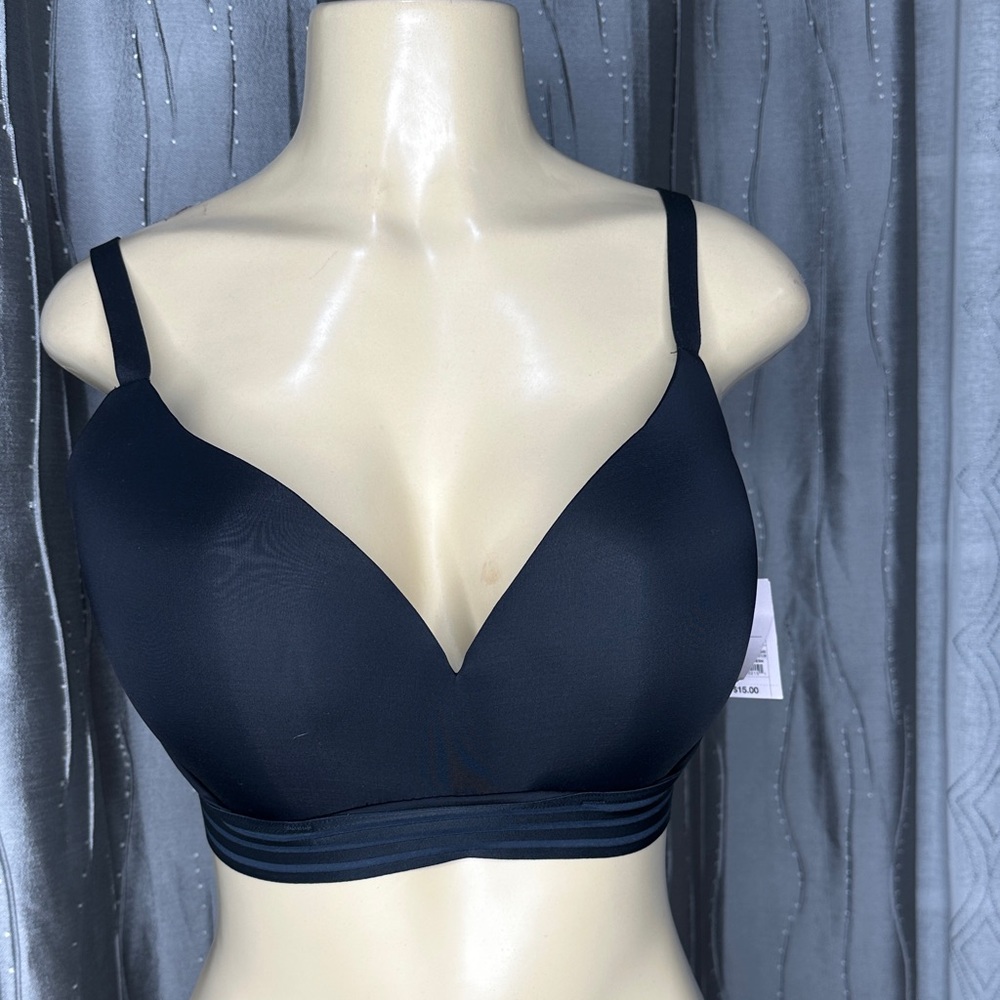 Auden Elegant Push-Up Wirefree Black Women's BraSz 36DD Adjustable Straps